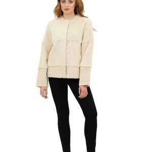 JAXON PATCH GENUINE REAL RABBIT FUR JACKET COAT